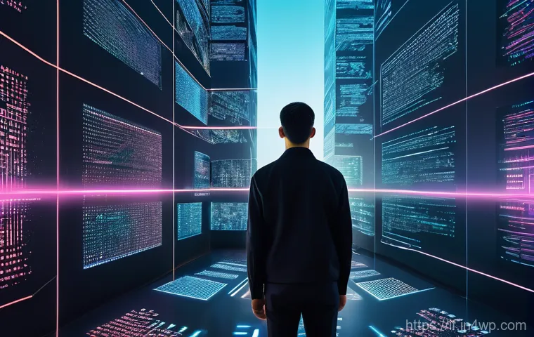 인증 기술의 글로벌 트렌드 - **Layered Security of Multi-Factor Authentication:** A digital landscape where a single, glowing use...