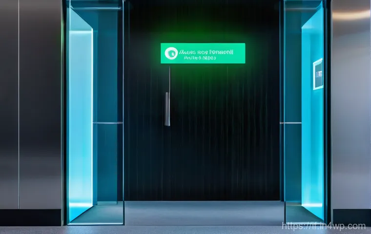 보안 카메라와 생체 인식의 융합 - **Prompt:** A futuristic, bright office lobby at a high-tech company. A diverse business professiona...
