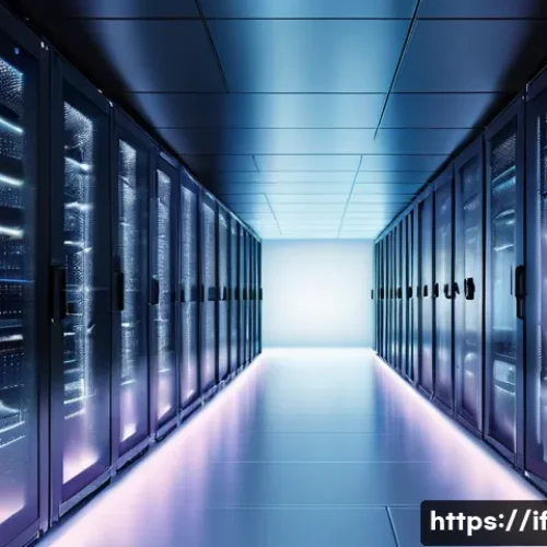 Home 33 보안 인증의 혁신적 접근법 - A futuristic, high-tech data center is architecturally integrated into an ethereal, glowing cloudsca...